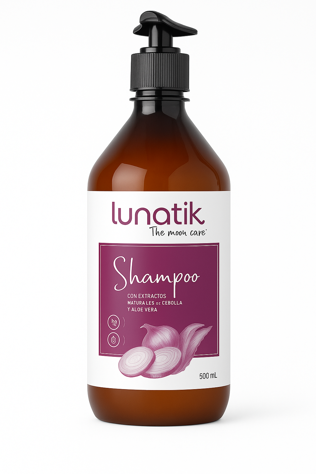 Shampoo Lunatik con Cebolla y Aloe Vera – 500 ml