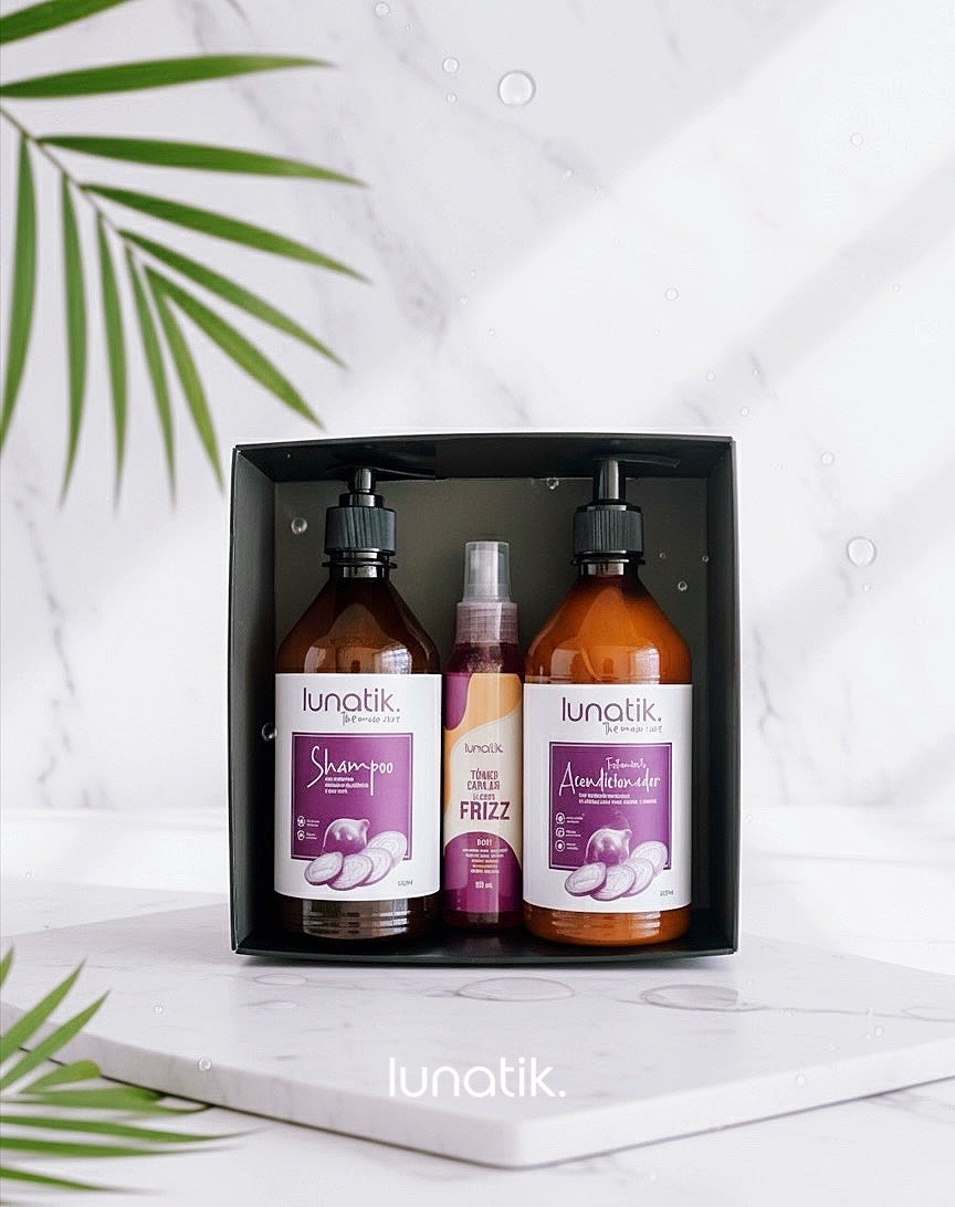 Kit Capilar De Cebolla. (tratamiento + Shampoo + Tónico)
